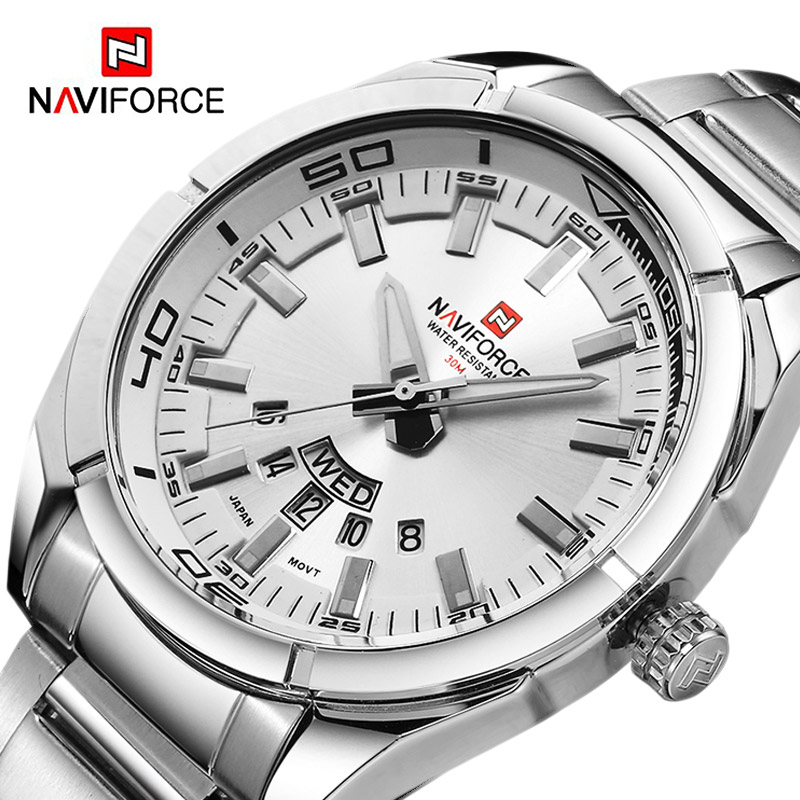 Men Accessories For Wrist - NAVIFORCE Brand Men Watches Full Steel