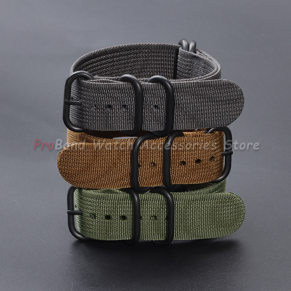 Watch Strap Nylon Silver Black - Men Accessories Ring And Bracelet review and price