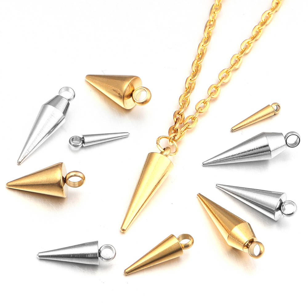 10PCS Stainless Steel Cone Cha - Men Accessories Earrings review and price