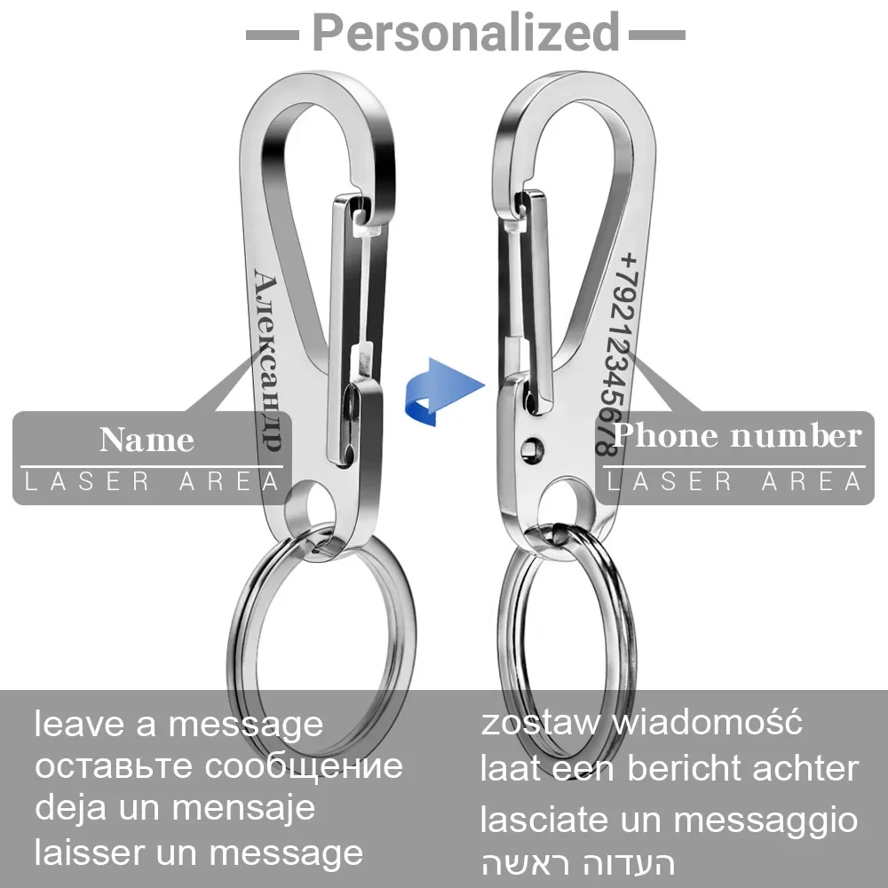 304 Stainless Steel Keyring Pe - Men Accessories In Silver review and price
