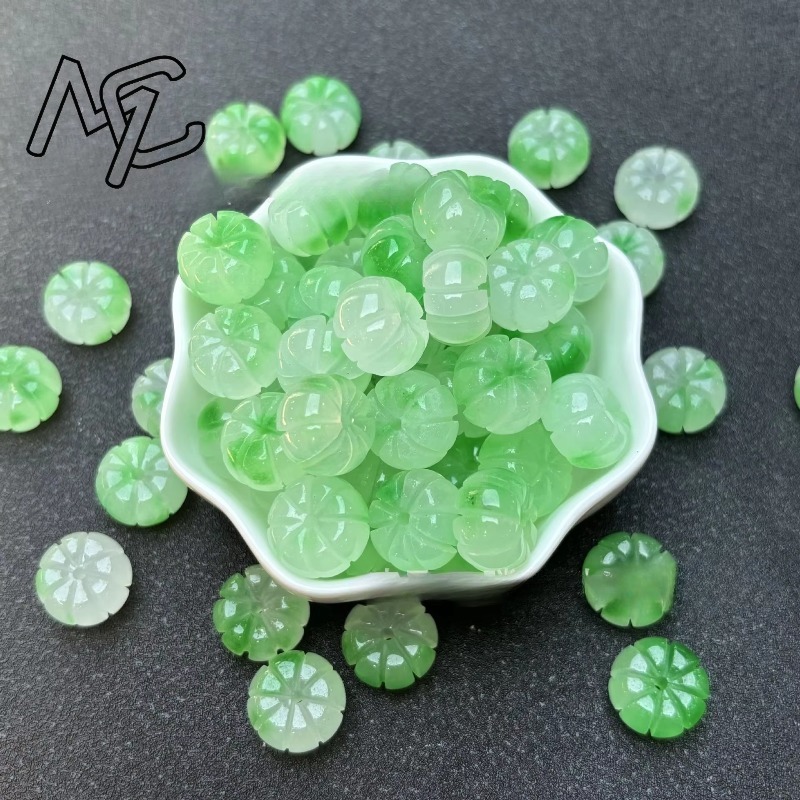 10pcs A Green Jade Pumpkin Bea - Men Accessories Earrings review and price