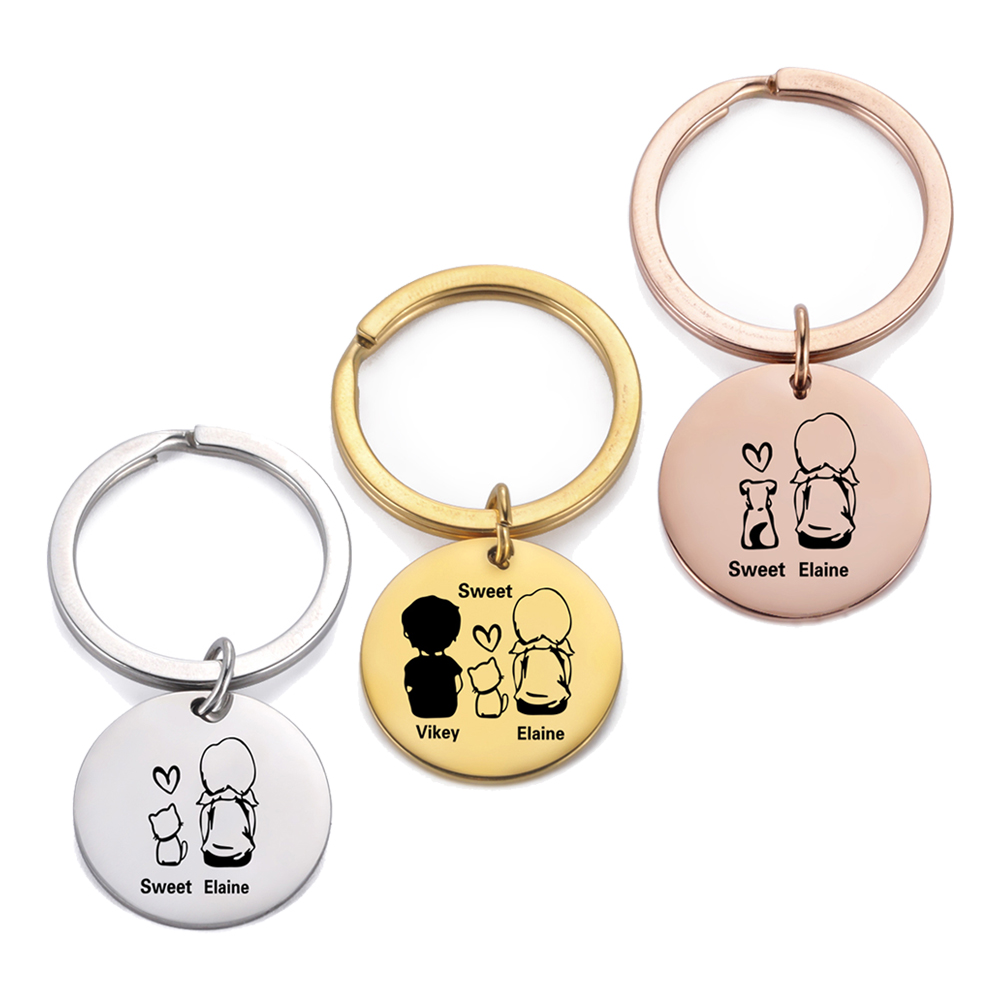 Family Personalized Keychain C - Men Accessories In Silver review and price