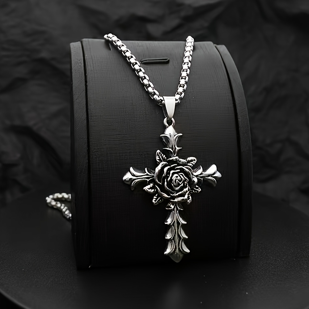 1Pcs Men Cross Pendant Necklac - Men Accessories Ring And Bracelet review and price