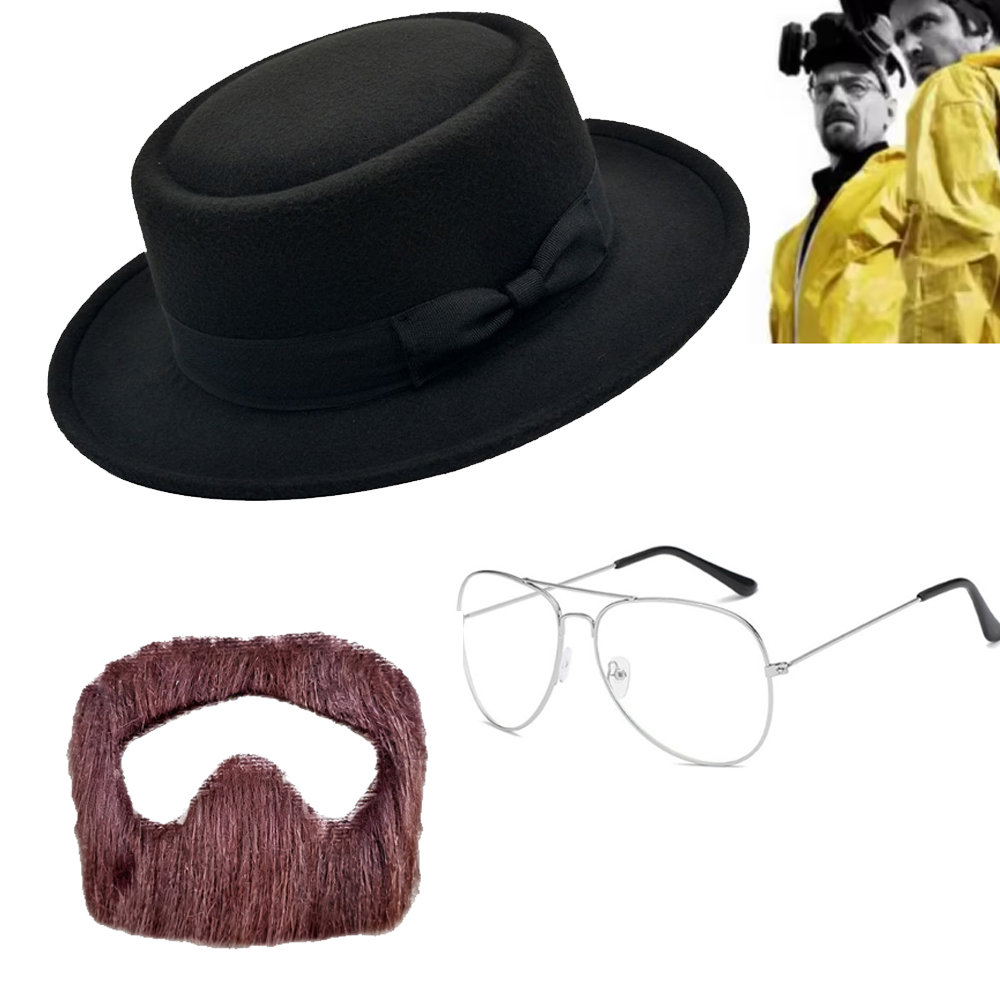 Walter White Cosplay Beard Hat - Men Accessories Pack review and price