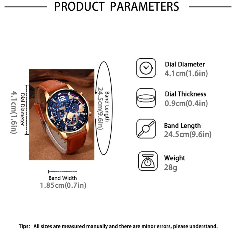 2PCS Set Fashion Mens Calendar - Men Accessories For Wrist review and price