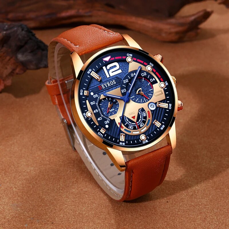 2PCS Set Fashion Mens Calendar - Men Accessories For Wrist review and price