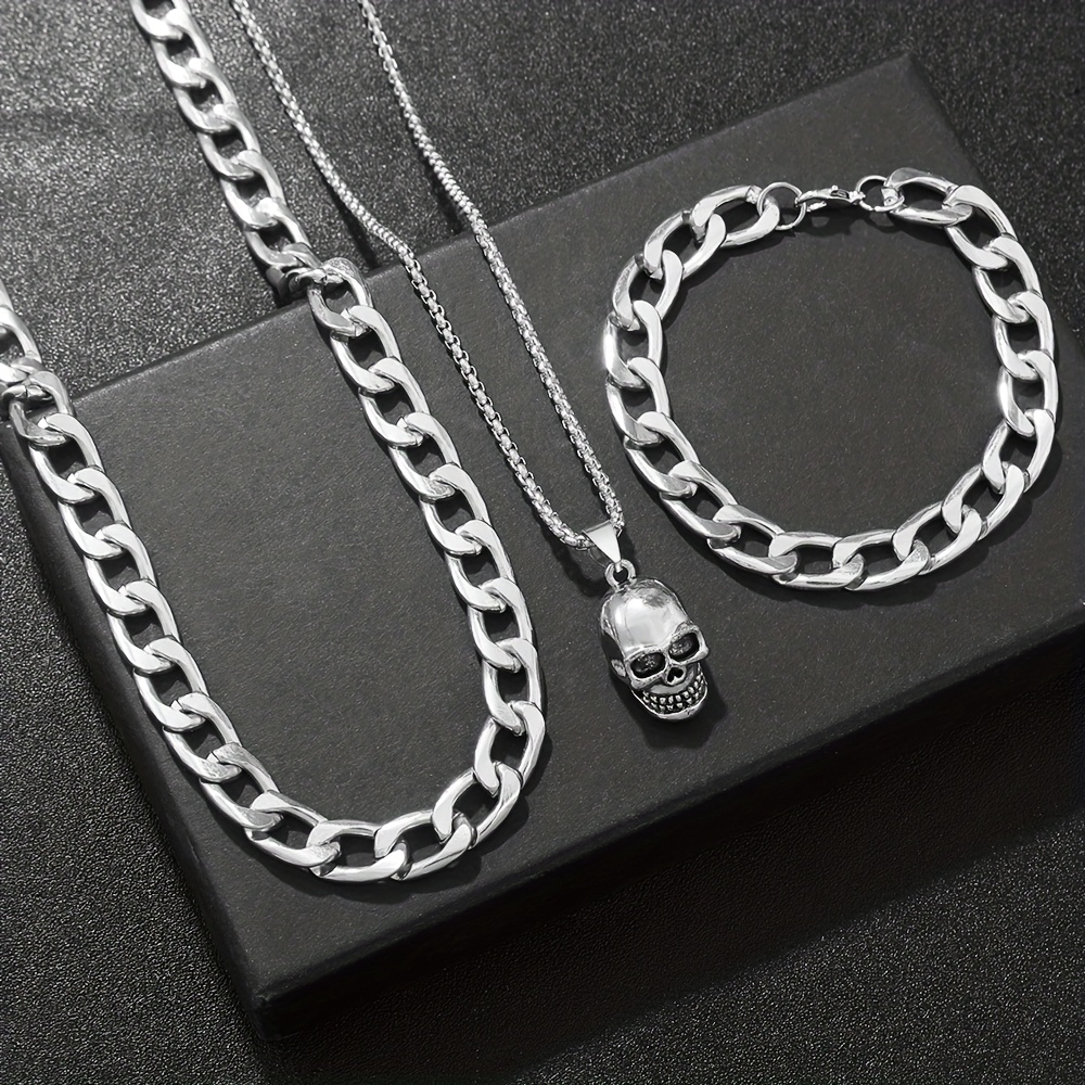 4Pcs Men Jewelry Set Alloy Sku - Men Accessories Ring And Bracelet review and price
