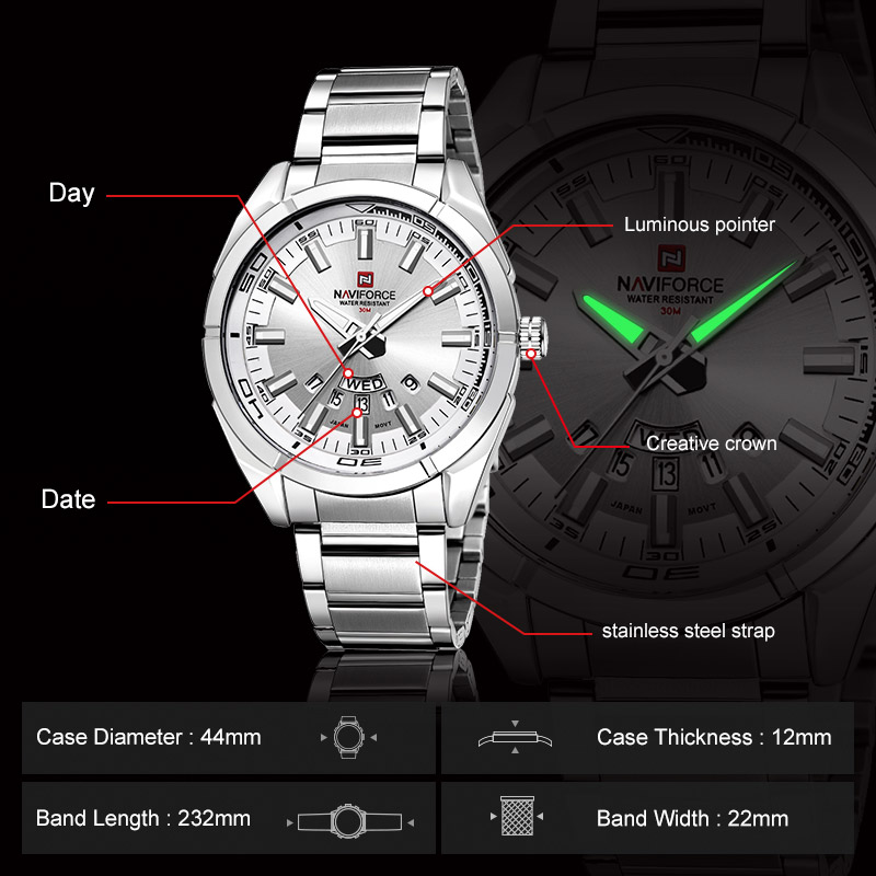 NAVIFORCE Brand Men Watches Fu - Men Accessories For Wrist review and price