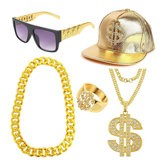 80s 90s Hip Hop Costume Access - Men'S Accessories In The 90S review and price
