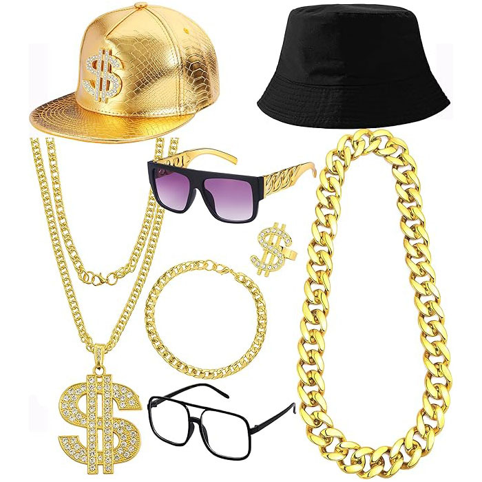 80s 90s Hip Hop Costume Access - Men'S Accessories In The 90S review and price